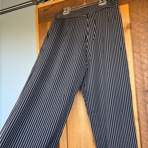 Vintage Wide Leg Giorgio Armani Navy and White Striped Pants